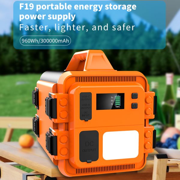 Protable power station 960Wh/300000mAh, DC Max, OutPut 12V9A,  Fast charging, USB with LED light, - Image 2