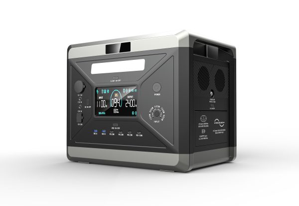 Portable Power Station, 2160Wh LiFePO4 Battery, 80 Min Fast Charging, 5 Grade (300- 1100W) AC Outlets, Solar Generator for Outdoor Camping/RVs/Home Use
