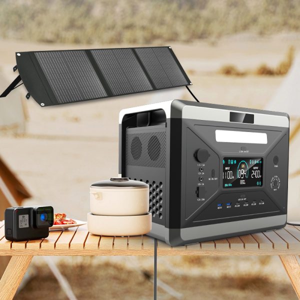 Portable Power Station, 2160Wh LiFePO4 Battery, 80 Min Fast Charging, 5 Grade (300- 1100W) AC Outlets, Solar Generator for Outdoor Camping/RVs/Home Use - Image 4