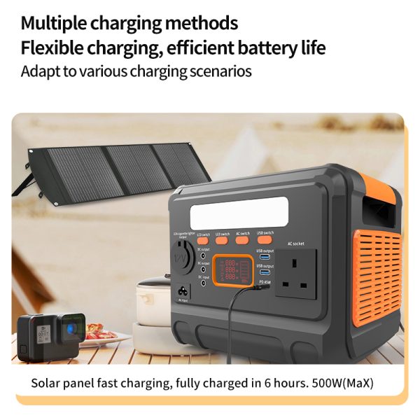 567Wh Protable power station , DC OutPut 12V 5A,  Fast charging, with LCD Screen, for Home Use, Blackout, Camping, RV - Image 6