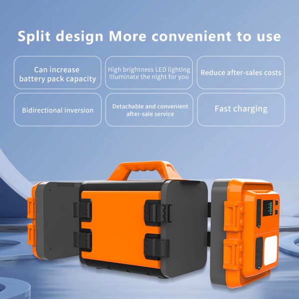 Protable power station 960Wh/300000mAh, DC Max, OutPut 12V9A,  Fast charging, USB with LED light, - Image 8